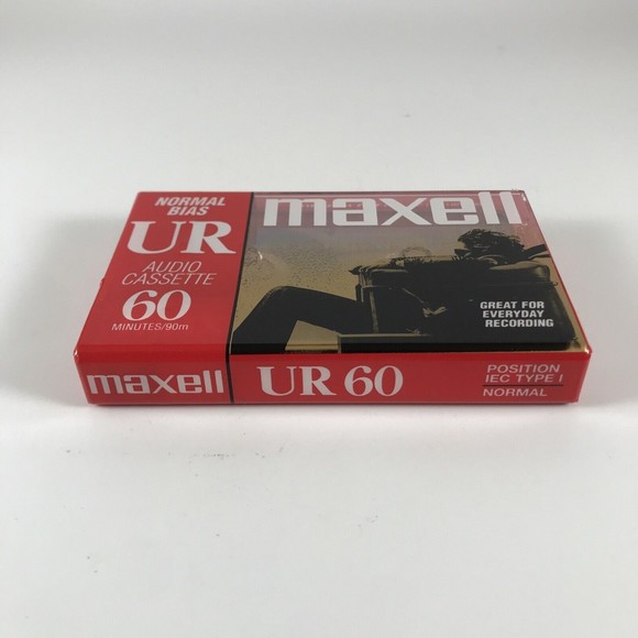 Sealed Maxell UR60 Audio Cassette Tape - 60 Minute, Normal Bias - IEC Type I - Picture 3 of 8